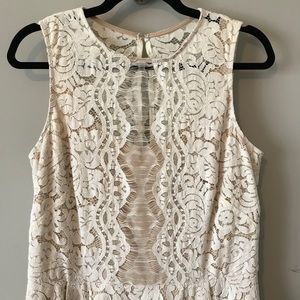 Anthropologie Danny & Nicole Ivory Lace Dress